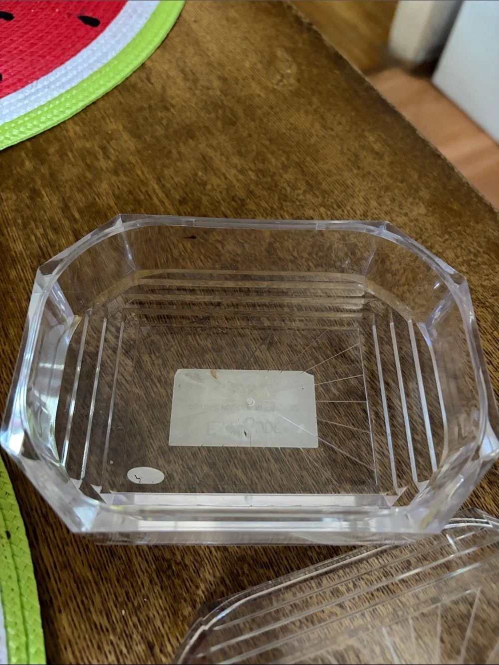 Vintage Clear Acrylic Jewelry Box Organizer
